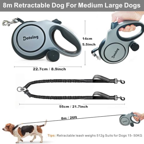 Retractable Dog Leash, 26ft Retractable Lead - Image 2