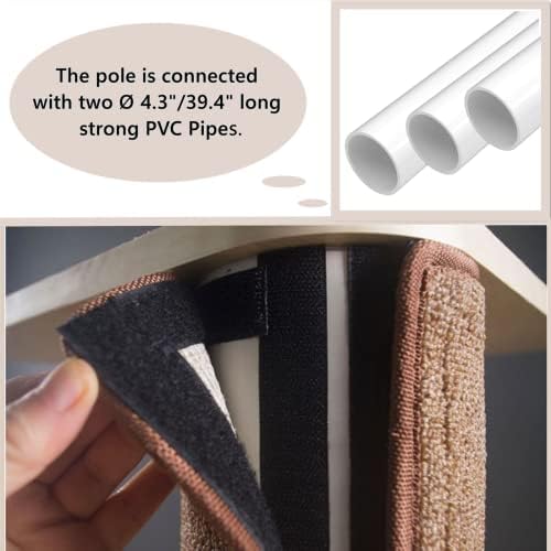 SHENGOCASE Modern 78.7“ Tall Leaning Cat Tree Tower Scratching Post Pillar - Image 4