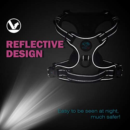 PHOEPET No Pull Dog Harness Medium Reflective Front Clip Puppy Vest - Image 3