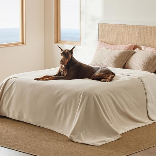 Bedsure Waterproof Blanket for Bed Soft Sherpa Fleece Throw, King 108"x86" by BEDSURE