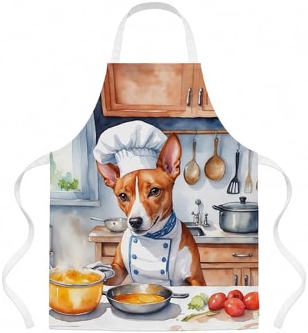 Caroline's Treasures Basenji The Chef Apron Cooking Kitchen Server Baking by CarolinesTreasures