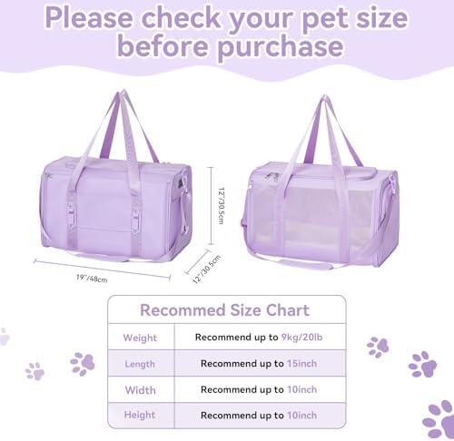 PETSFIT Large Cat Carrier with Patented Safety Buckles, Big Cats Up to 20 lb - Image 6