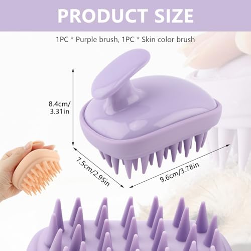 2 Pack Dog Bath Brush 2-in-1, Small Pet Silicone Brush - Image 2