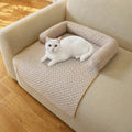 Cooling Pet Bed Mats with Neck & Head Support, 31.5 x 23.62 inch Khaki by Whiskopia