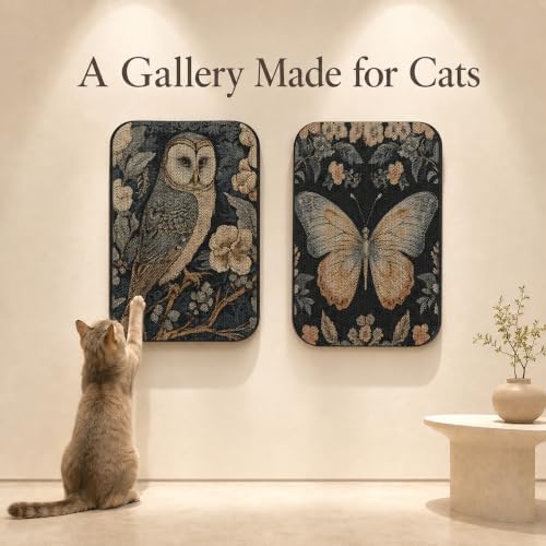 2 Pack Cat Wall Scratcher, Art Cat Scratching Board - Image 6