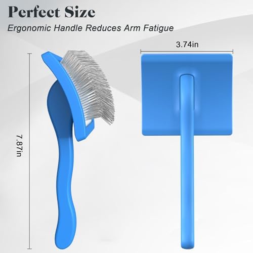 2PCS Slicker Brush for Dogs & Pet Comb, Professional Dog Grooming Brush - Image 6