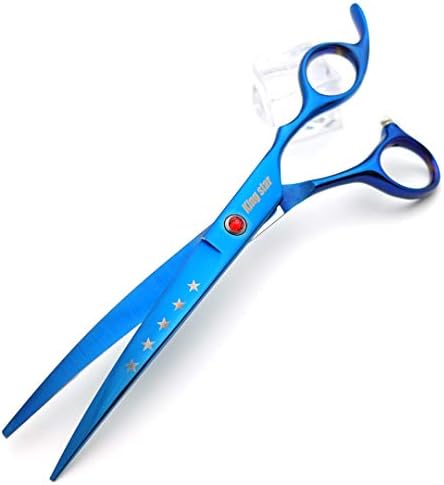 KINGSTAR 7.0in Titanium Blue Professional Pet Grooming Scissors Set, Straight & - Image 6