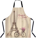 Tower Eiffel and Bicycle Waterproof Apron Kitchen Chef Aprons Bibs by Unknown