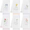 Bible Verse Floral Hand Towels, 6 Pack Christian Kitchen Dish Towels Set by GROBRO7