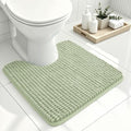 Ophanie Sage Green Toilet Rugs U-Shaped 20x20, Soft Chenille Contour Bath Mat by Ophanie