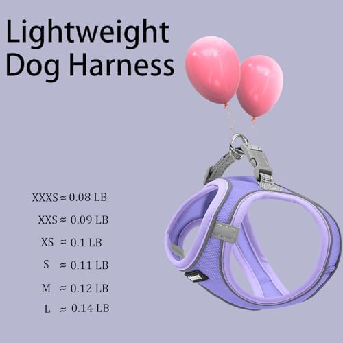 Solmoony Sparkly Medium Dog Harness and Leash Set, Step in Soft Light Puppy Vest - Image 5