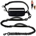 Hands Free Dog Leash with Waist Belt & Large Pouch, Waist Leash by Unknown