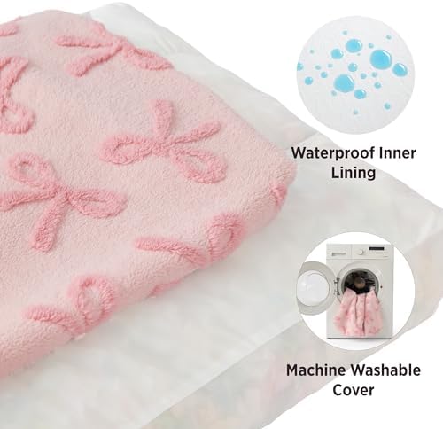 LE SURE Cute Aesthetic Dog Bed for Crate, Jacquard Thick Pet Pillow 35x22 - Image 4