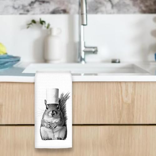 Squirrel Bathroom Hand Towels, Squirrel Decor - Image 4