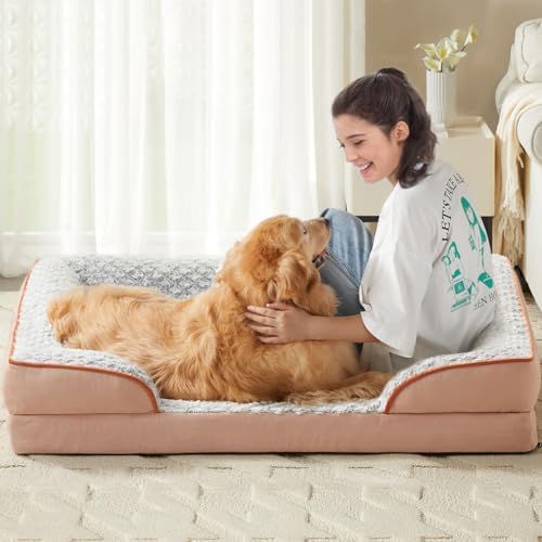 LEXTRO Orthopedic Dog Bed for Medium Dogs, Comfy Sleeping Dog Sofa Bed - Image 6