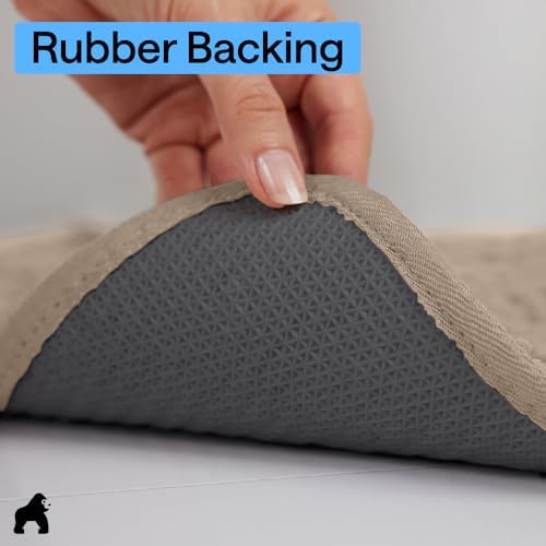 GORILLA GRIP SoakSTOPPER Dog Door Mat, Machine Wash Dry, 36x24 Beige Ivory - Image 5