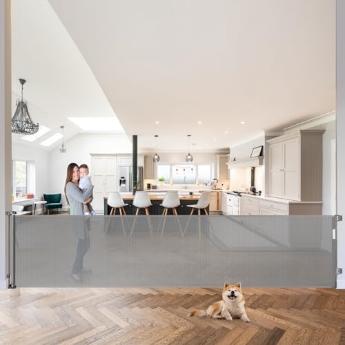 120 Inch Extra Wide Baby Gate Extra Long Dog Gate by 6080100120140168180ExtraWideRetractableGate