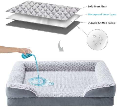 LEXTRO Orthopedic Dog Bed for Medium Dogs, Comfy Sleeping Dog Sofa Bed - Image 4