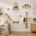 BYBYME 7 Pcs Wall-Mounted Cat Shelves, Kitten Platform & Cat Bed by BYBYME