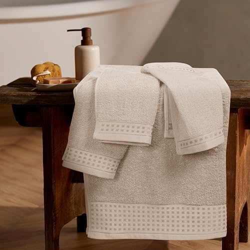 GLAMBURG Ultra Soft 3 Pack Cotton Towel Set, Contains a Bath Towel 28x55 inch - Image 3