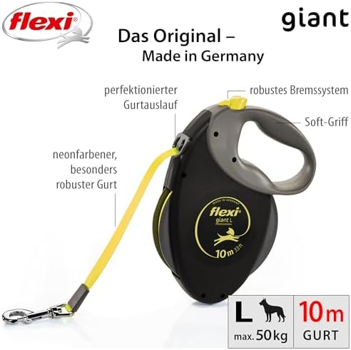 Flexi Giant Professional, L: 10 M, Schwarz/Neon - Image 4