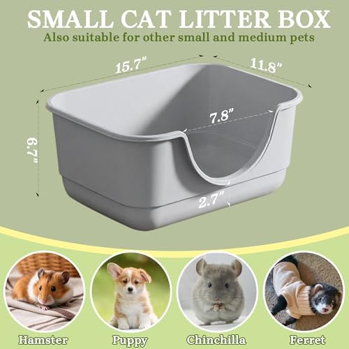 Low Entry Small Litter Box for Kittens, Kitty Plastic Litter Boxes, Open Top - Image 5