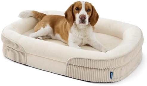 Bedsure 360°Oval Bolster Orthopedic Dog Beds Large Sized Dog by BEDSURE