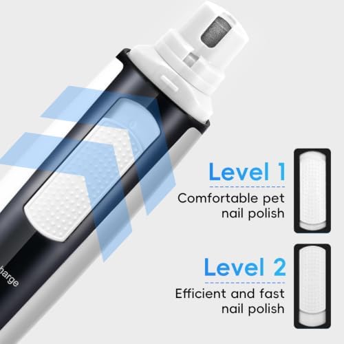 Dog Nail Grinder Professional 2-Speed Whisper-Quiet Electric Pet Nail Trimmer - Image 5