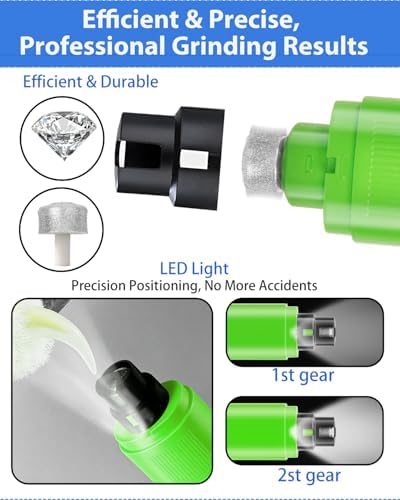 Electric Dog Nail Grinder with 2 Level LED Lights, 2 Speed 30dB Super Quiet and - Image 5