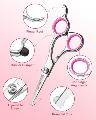 Furry Professional Pet Grooming Scissors - 6 in 1 Curved Scissors - Image 3