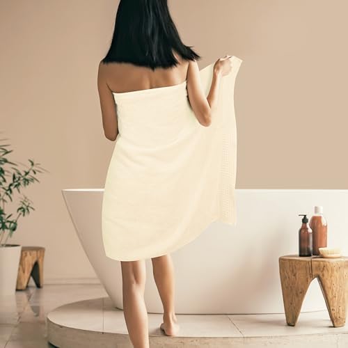 GLAMBURG 100% Cotton Oversized 2 Pack Bath Sheets 35x70, Ultra Soft Highly - Image 4