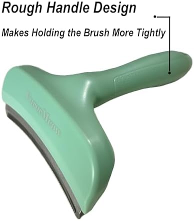 Pet Deshedding Tool with Curve Blade, Cat Grooming Brush, Tight V-shaped Teeth - Image 5