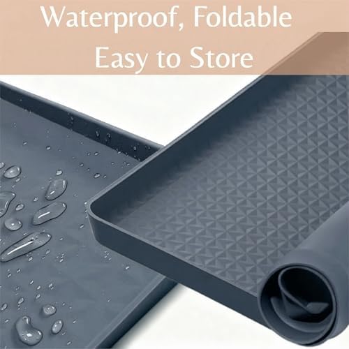 Cat Litter Mat 51" x 25.6" XL Silicone Litter Box Mat, Waterproof Non-Slip - Image 5