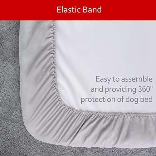 Waterproof Dog Bed Covers Replacement Lovely Grey Star Print, 30x20 Inches - Image 6