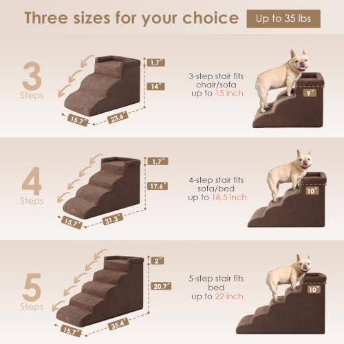 EHEYCIGA 4-Step Curved Dog Stairs - Image 4