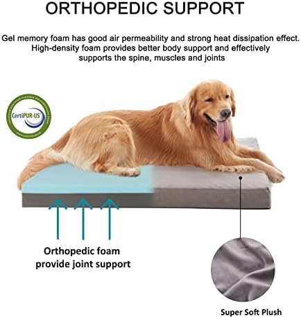 Orthopedic Memory Foam Dog Bed, Cooling Dog Beds Waterproof Pet Bed - Image 2