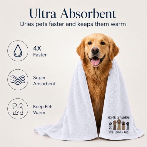 DAN RIVER Dog Towels for Drying Dogs & Cats 100% Cotton, 20x40'' - Image 5