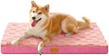 Patas Lague Orthopedic Dog Bed Washable Pet Crate Mat 30''X20'' Pink by PatasLague