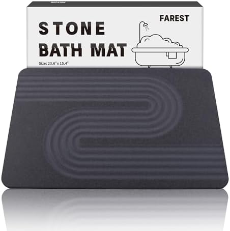 Stone Bath Mat Diatomaceous Earth Shower Mat by Farest