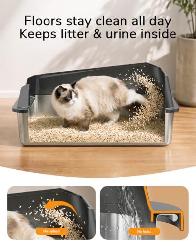 XL Cat Litter Box: High-Sided Anti-Urine Leakage - Image 3