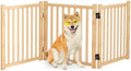 Wooden Freestanding Dog Gate Indoor by Oapety