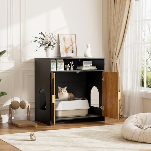 Halitaa Cat Litter Box Enclosure, Cat Litter Box Furniture - Image 3