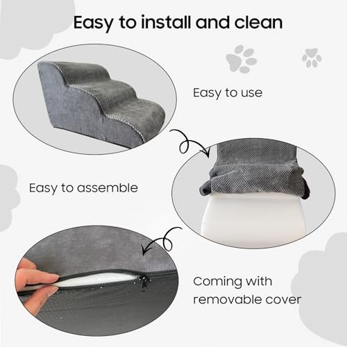 Pet Stairs for Small Dogs and Cats, Comfortable Curved Design - Image 5