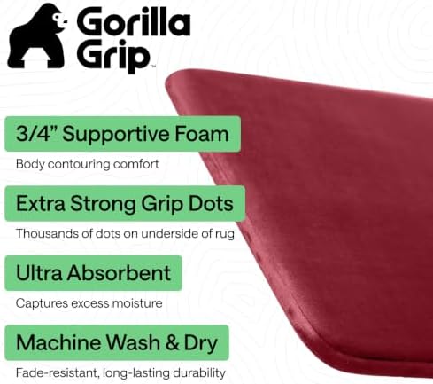 GORILLA GRIP® Memory Foam Bath Rug - Image 2