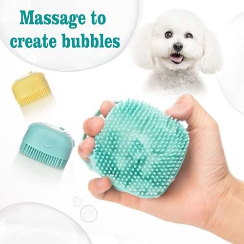 Pets Bath Brush | Scrubber for Bath | Dog Shampoo Brush | Dog Washing/Shower - Image 5