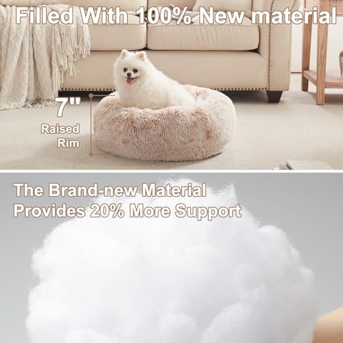 23 inches Faux Fur Fluffy Donut Dog Bed - Image 3