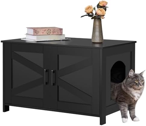 Homhedy 31.5" L Cat Litter Box Enclosure by Homhedy