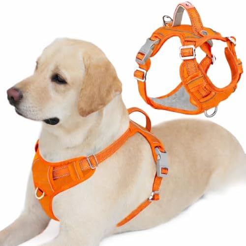 BARKBAY No Pull Dog Harness for Large Dogs, ID Tag Holder Dog Vest by BARKBAY