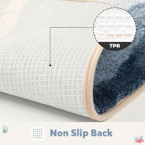 Cute Ocean Bathroom Rug Super Absorbent Bath Mat Machine Washable and Non Slip - Image 5