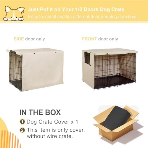 Explore Land Dog Crate Cover, 30 inches, Light Tan - Image 2